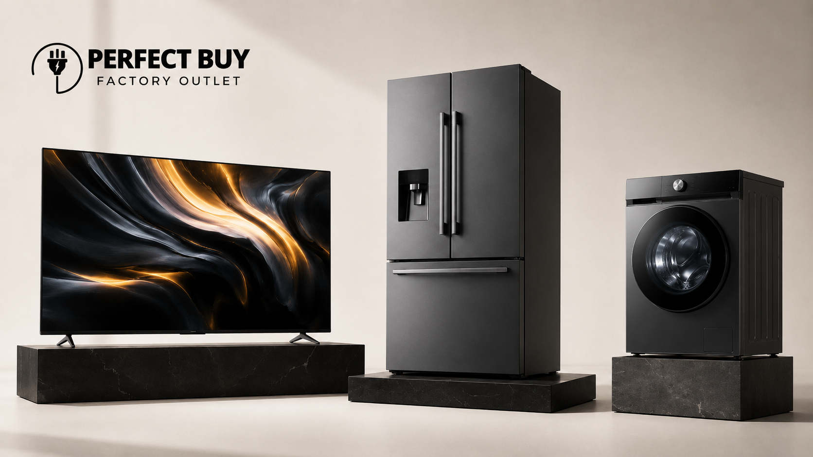 Television, refrigerator and washing machine available from Perfect Buy