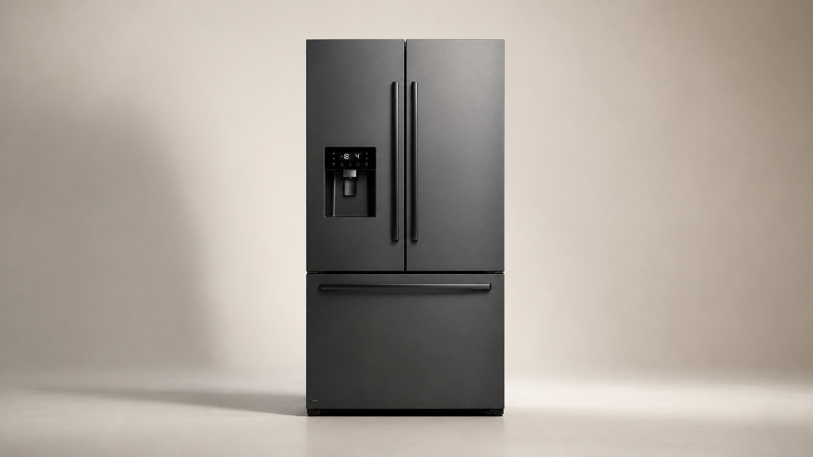 Black French-door refrigerator
